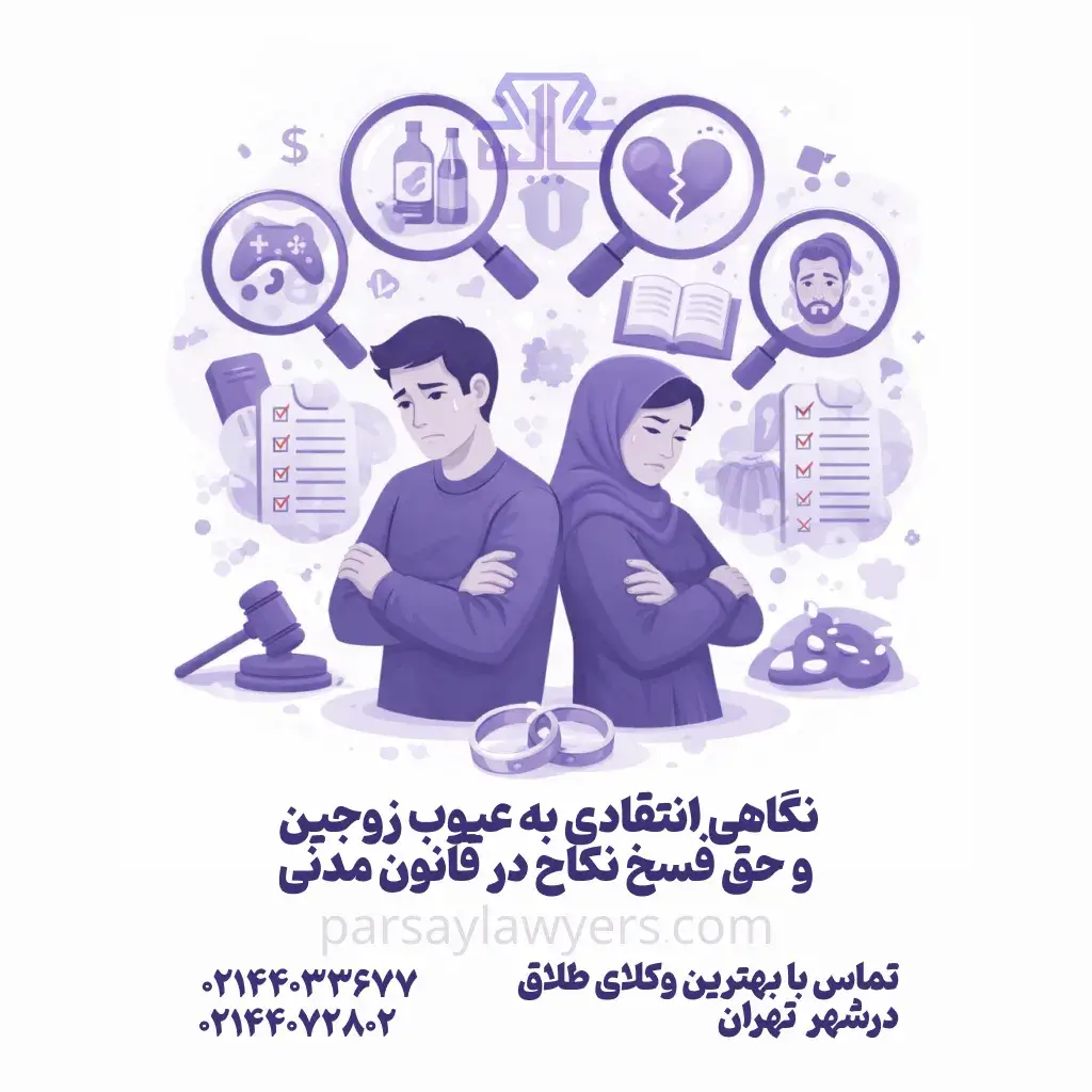 نگاهی انتقادی به عیوب زوجین و حق فسخ نکاح در قانون مدنی